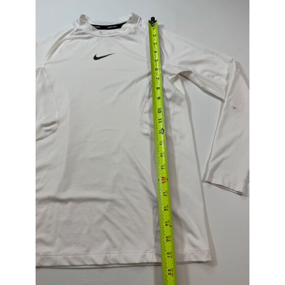 Nike Pro Long Sleeve White Dri-FIT Shirt S Compression winter gear (bin KK173) - Picture 3 of 7